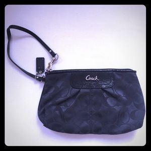 Black COACH wristlet